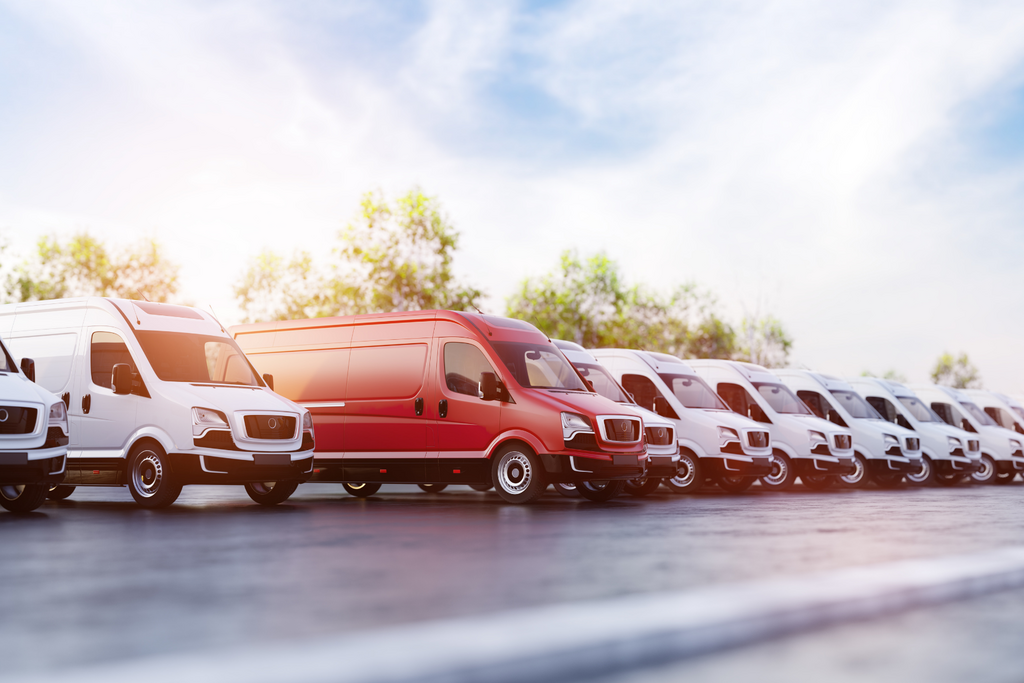 Service Vans in a Row